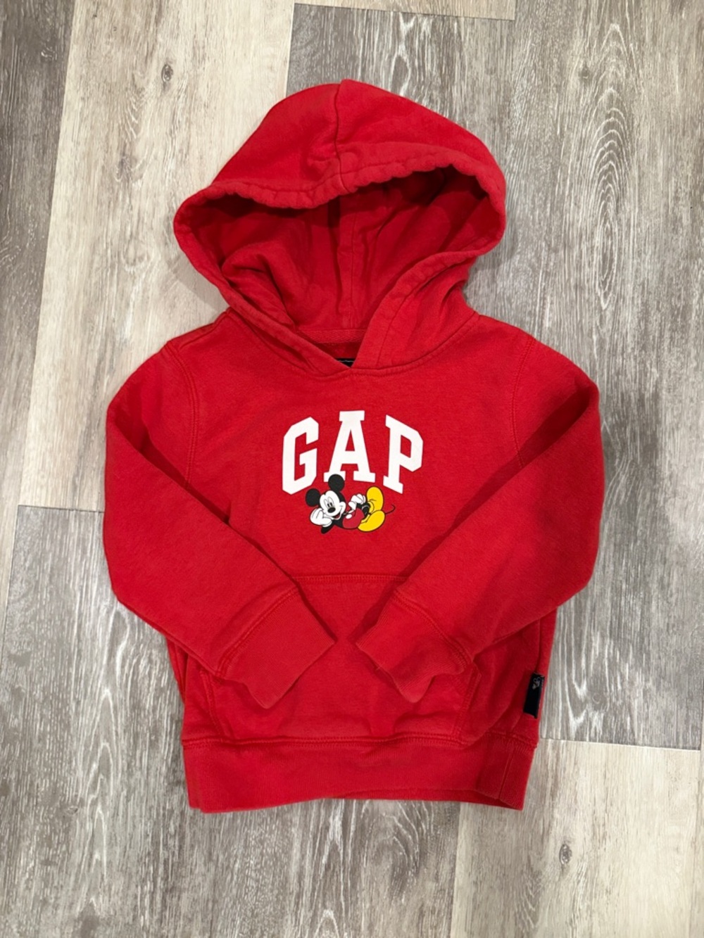 GAP Red Kids Hoodie with Disney Mickey & Logo